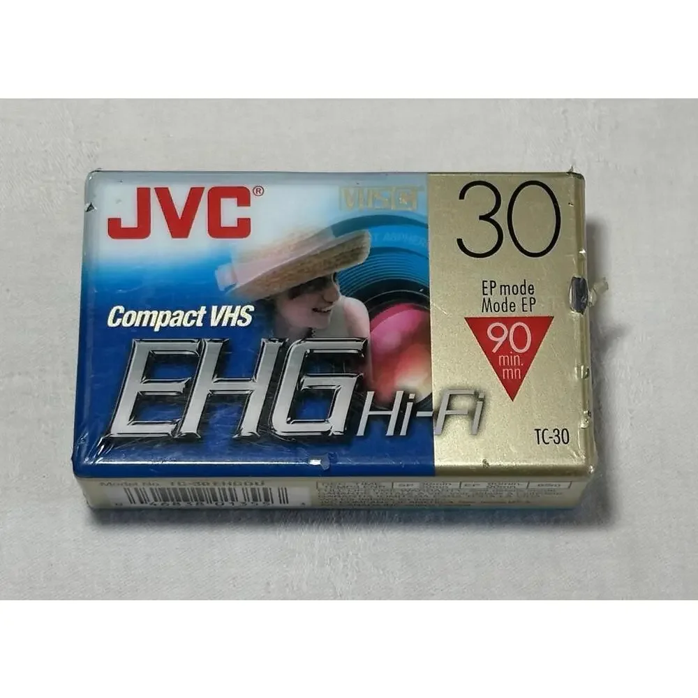 JVC EHG Hi-Fi Compact VHS Camcorder Tape TC-30 EP 90 Minutes SEALED NEW